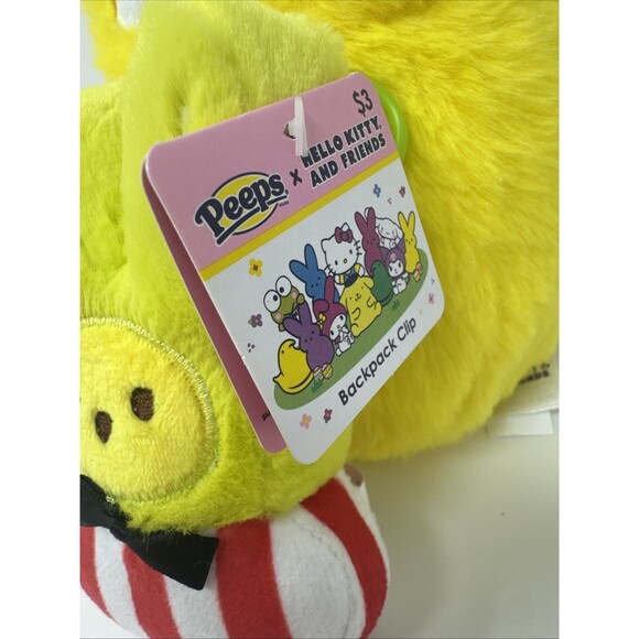 PEEPS Easter Bunny Hello Kitty & Friends POMPOMPURIN 12" Plush + 6" BAG CLIP - Picture 3 of 8